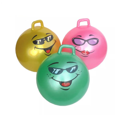 Customized Fashion toys jumping ball emotional face beach ball Kid's ride-on toy inflatable Bouncy hopping ball