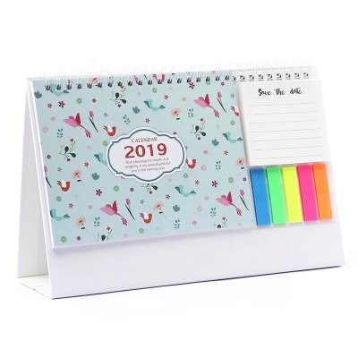 Desk Pad Daily Desktop Wall Calendar , Calendar With Sticky Notes