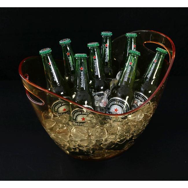 New Design Wholesale Multiple Colors Cooler Customized  Acrylic Beer Plastic Ice Bucket