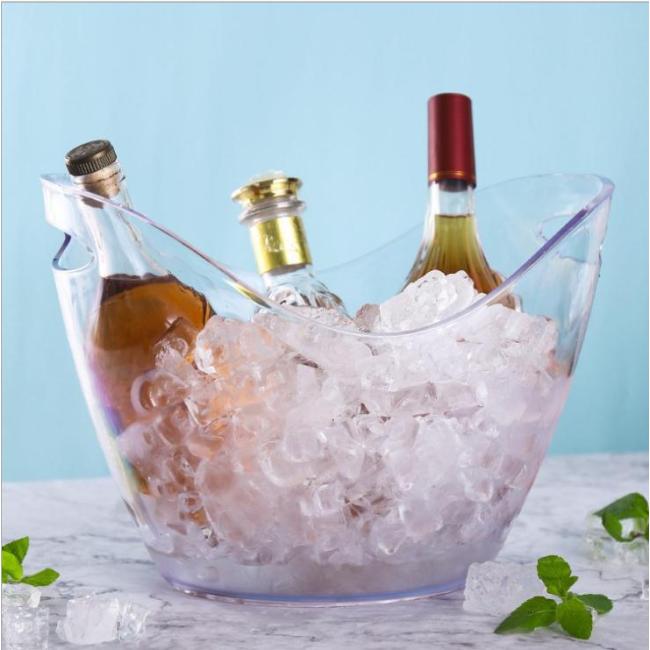 New Design Wholesale Multiple Colors Cooler Customized  Acrylic Beer Plastic Ice Bucket
