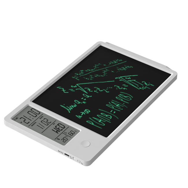 Digital Temperature Humidity Display Desk Electronic Calendar with writing tablet