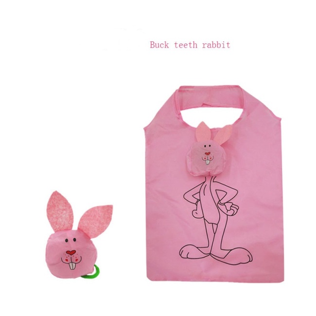 Custom Reusable Portable 190T fruit animal shape Foldable Shopping Tote Bag