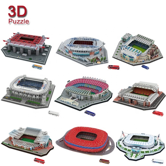 3D Puzzle Custom Paper Jigsaw Diy Toy stadium 3d puzzle
