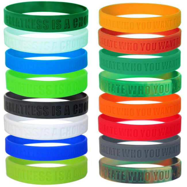 Silicone Wristband Wrist Band Design Your Own Cheap Personalized Custom Logo Rubber Silicone Bracelets