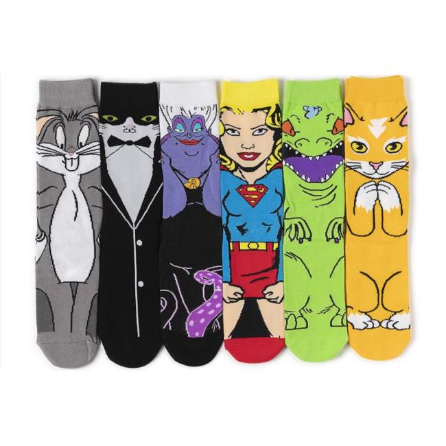 Hot Sales Custom Design Funny Marvel Anime Funky Socks Cute Novelty Women Men Cotton Cartoon Socks
