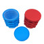 Portable silicone half round space saving Ice Chips ice bucket Cylinder ice cube maker mold with lid blue red