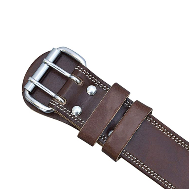 Custom PU Genuine Leather Waist Protective Adjustable weight lifting belt Custom gym leather weightlifting belt