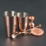 Boston Cocktail Shaker Barware Set 2oz Measuring Jigger Rose Gold Twisted Mixing Spoon 28oz 18 Oz Metal Bar Tool