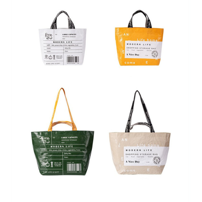 Promotional Customised Color Eco Friendly laminated  Big PP Non Woven Tote Shopping Bag