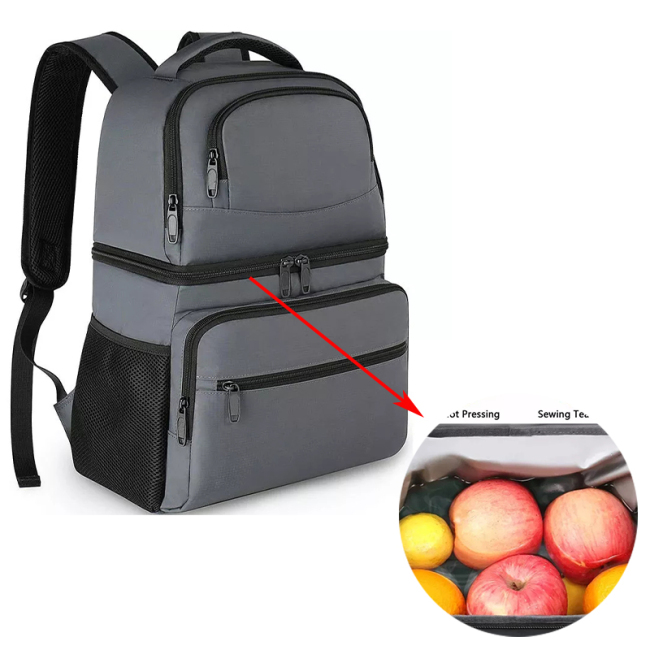 Cooler Backpack Insulated Lightweight Backpack Cooler Large Capacity Soft-Sided Double Decker Cooler Bag for Men Women