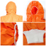 TYPE5/6  Orange color   SMS  dust proof chemical suit  DISPOSABLE SMS COVERALL safety uniform for ASBESTOS
