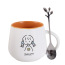 Custom promotional printing cartoon private logo ceramic coffee cups mugs with handle Christmas gift