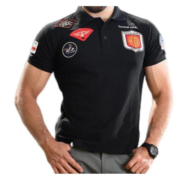 Multi -Standard T -Shirt Men′ S Outdoor Sports Tactical Tactical Polo Shirt Turned Short -Sleeved Summer Men and Women T Short Sleeves