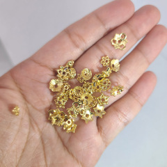 JS0917 Fashion Jewelry Findings Gold plated flower bead caps for Jewelry Making