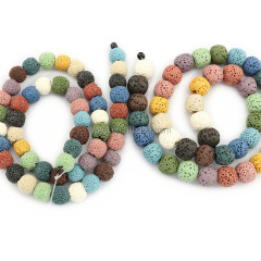 LB1001B Wholesale Rainbow Lava Beads,Multicolor Lava Beads,Mixed Rock Gemstone Beads