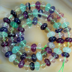 SB6307 Natural Colorful Fluorite Rondelle Beads,Fluorite Abacus Beads
