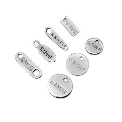 custom s.steel stainless steel jewelry tags