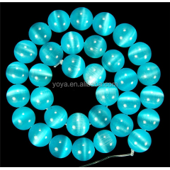 CE1004 Aqua blue Cat Eye Gem Beads,Cats Eye Stone Beads,cat's eye beads