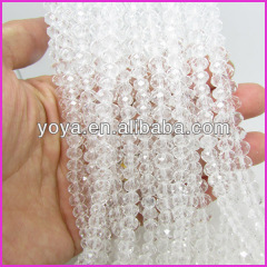 CR5014 White Clear Crystal Faceted Rondelle Beads,Faceted Crystal Glass Abacus Beads