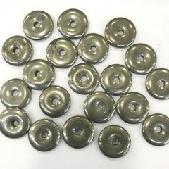JF2259 Fashion Pyrite Round Donut Pendants,Focal Beads Circular Stone Pendant