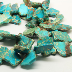 SM3064 Multicolor Sea sediment jasper nugget slab beads,aqua terra imperial jasper nugget slab beads