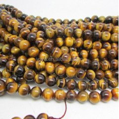 TE3017 High quality natural AA grade yellow tiger eye stone beads