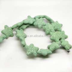 LB1047G Wholesale Green Lava Volcanic Pumice Stone Starfish Beads