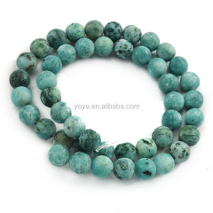 MJ3190 Wholesale Matte Green and Black Jade Stone Beads