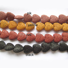 LB1020 bulk lava volcanic heart beads,Lava Rock Beads,lava loose beads