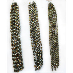 PB1089 Pyrite twisted barrel drum beads,beeads jewelry