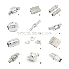 316 stainless steel rainbow magnetic clasps,stainless steel clasps for bracelets,steel magnet clasps for leather bracelet