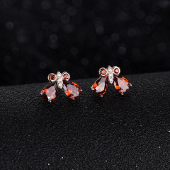 EI1004 Dainty 925 Sterling Silver Christmas Boot Cross Enamel Bee Cherry Daisy Studs Earrings Jewelry for Ladies Girls