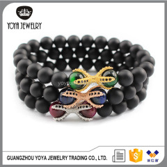 BRR1050 2017 Newest style dragon claw bracelets,black matte onyx mens bracelets
