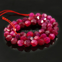 AB0686 Multicolor diamond cut faceted agate nugget beads,faceted gemstone nugget beads