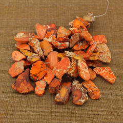 SM3062 Orange Sea sediment jasper nugget slab beads,impression imperial jasper nugget slab beads