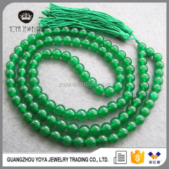 NE2018 108 mala rosary green jade necklace