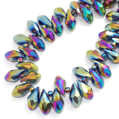 CR5088 Bulk Faceted crystal teardrop beads,crystal glass pearl teardrop beads,crystal drop beads