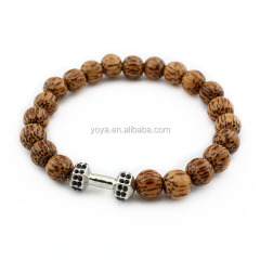 BRD7300 Natural coco beads elastic bracelet,wood beads stretch bracelet,bell shape bracelet