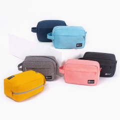 Travel cosmetic bag toiletry bag handmade high quality leather men wash bag customized