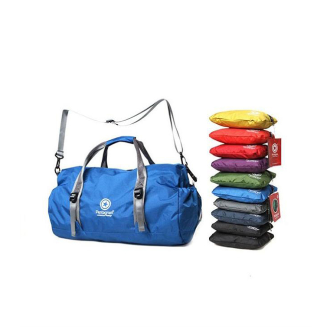 lightweight portable weekend large capacity nylon folding travel bag packable fitness sports gym duffel bag