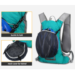 Custom Logo Waterproof lightweight Riding hydration backpack bag cycling Bike backpack pack with helmet holder