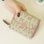 2020 new fashion Korean small wallet women's short leather women's Cowhide multi card card bag wallet