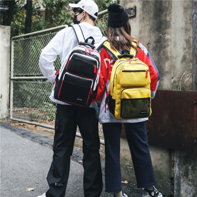 Students' backpacks fashion trend large capacity schoolbag college students' leisure male junior high school students' schoolbag students' Backpack