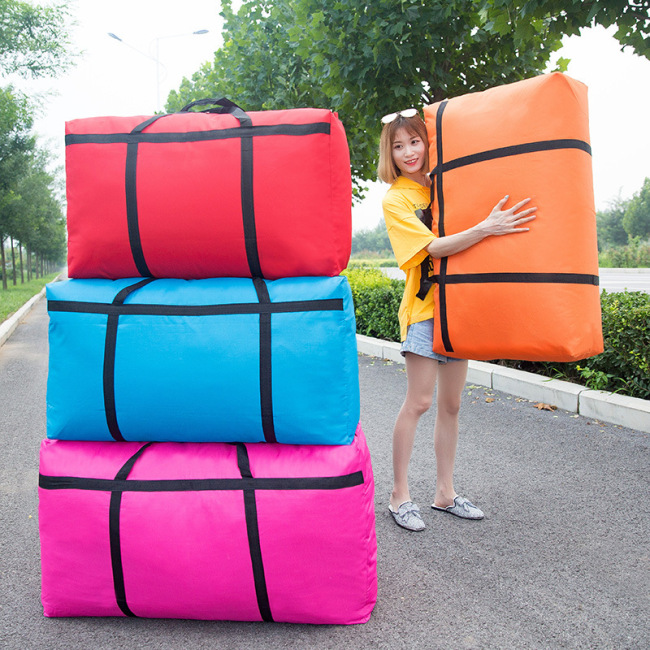 Wholesale hand-held large bag clothes quilt storage bag waterproof cloth bag moving bag Oxford cloth luggage packing bag