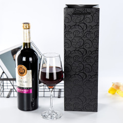 Black UV pattern wine paper bag single and double bag cigarette bag red wine thickened gift bag