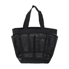 Wholesale portable mesh beach bag bath Swimming bag 8 pocket mesh storage bag transparent Travel Wash Bag