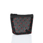 Ins mesh flocking love make-up bag portable mouth red bag travel wash storage bag subpackage toilet bag 6 sets