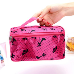 Women's hand-held make-up bag new women's letter color Fashion Square bag travel arrangement storage wash bag