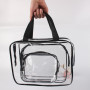 Cosmetic bag transparent PVC travel wash bag large capacity storage bag portable out visual finishing bag