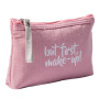 New portable English letters women's zipper Cosmetic Bag Travel Toiletries storage bag zero wallet